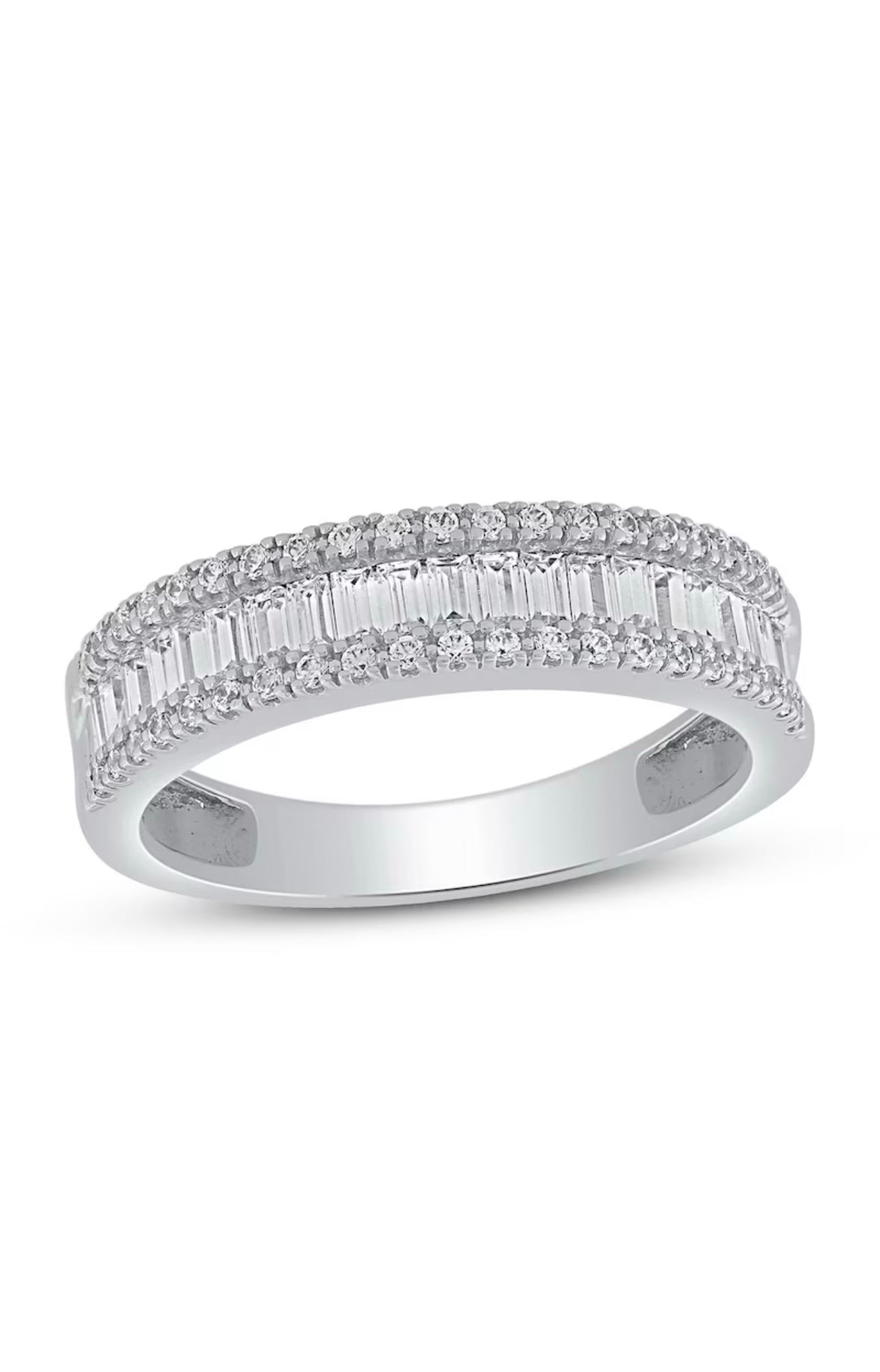 Ladies Baguette Diamond Wedding Band