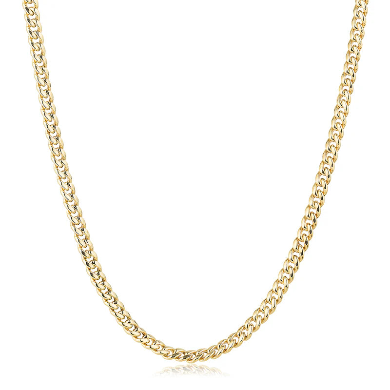 6mm Gold Cuban Necklace - 22in