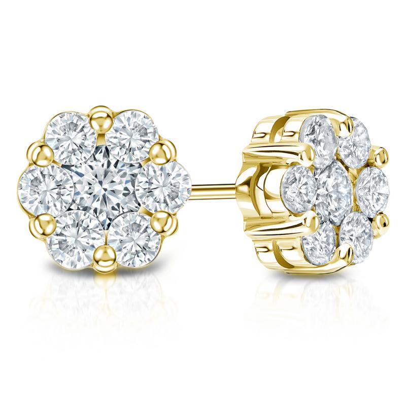 Flower Set Diamond Earrings