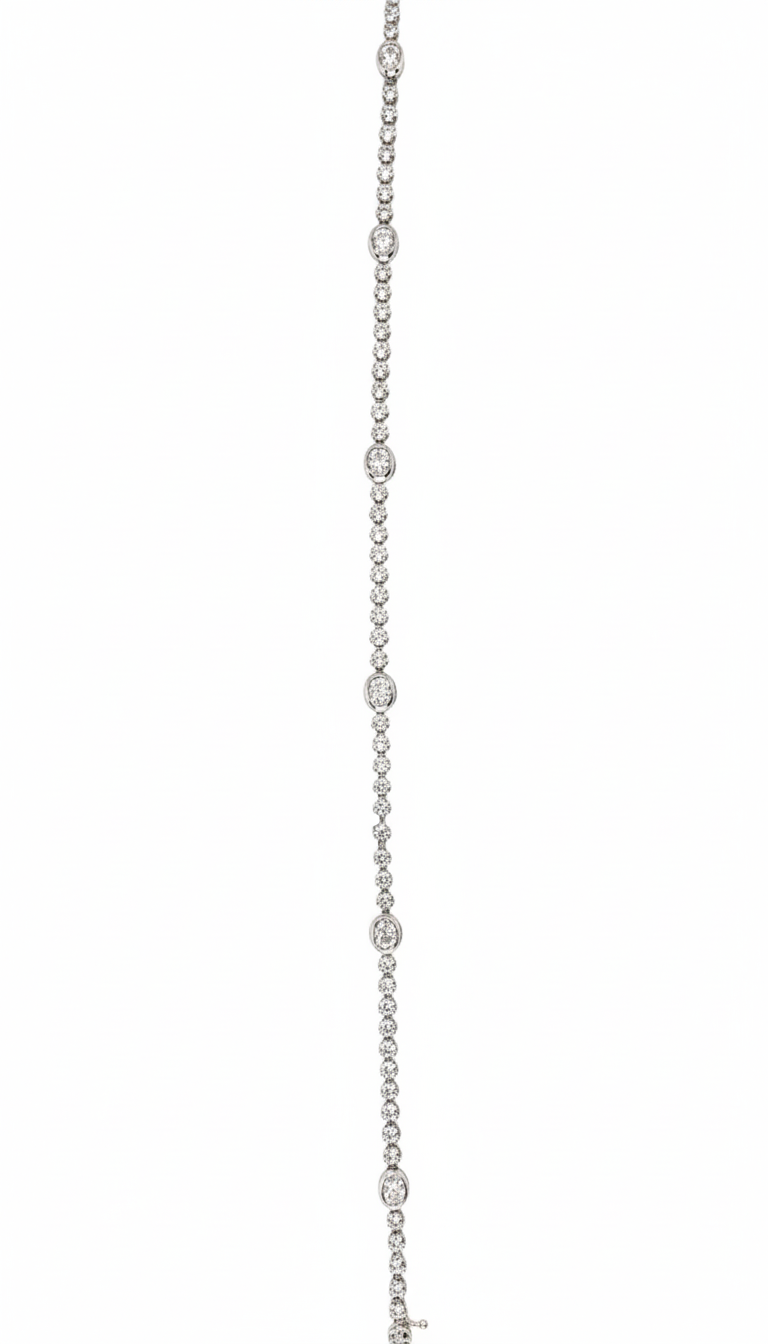 Diamond Tennis Bracelets with Round & Oval Cut Diamonds