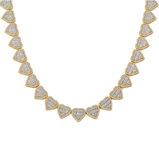 Baguette Diamond 'Heart' Necklace