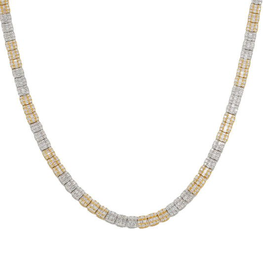 Baguette Diamond Tennis Necklace 5mm 22Inches