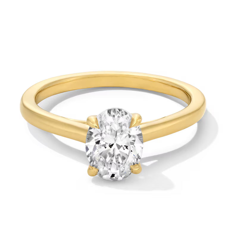 1 CT. Oval Diamond Solitaire Engagement Ring