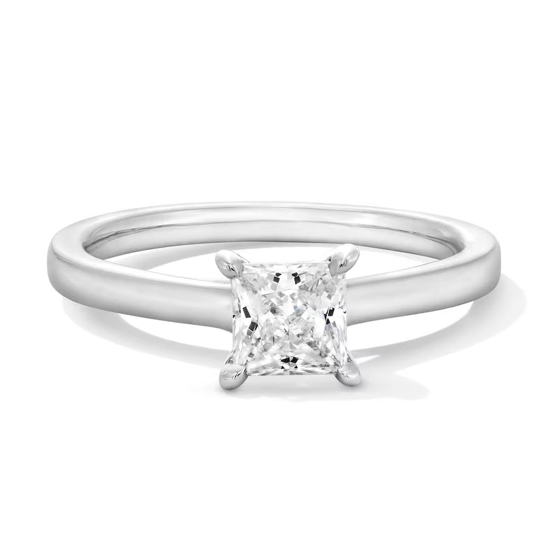 1 CT. Princess-Cut Diamond Solitaire White Gold Engagement Ring