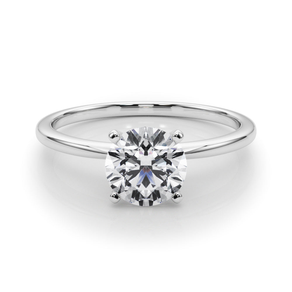 2 CT. Round-Cut Diamond Solitaire Engagement Ring in 14K White Gold