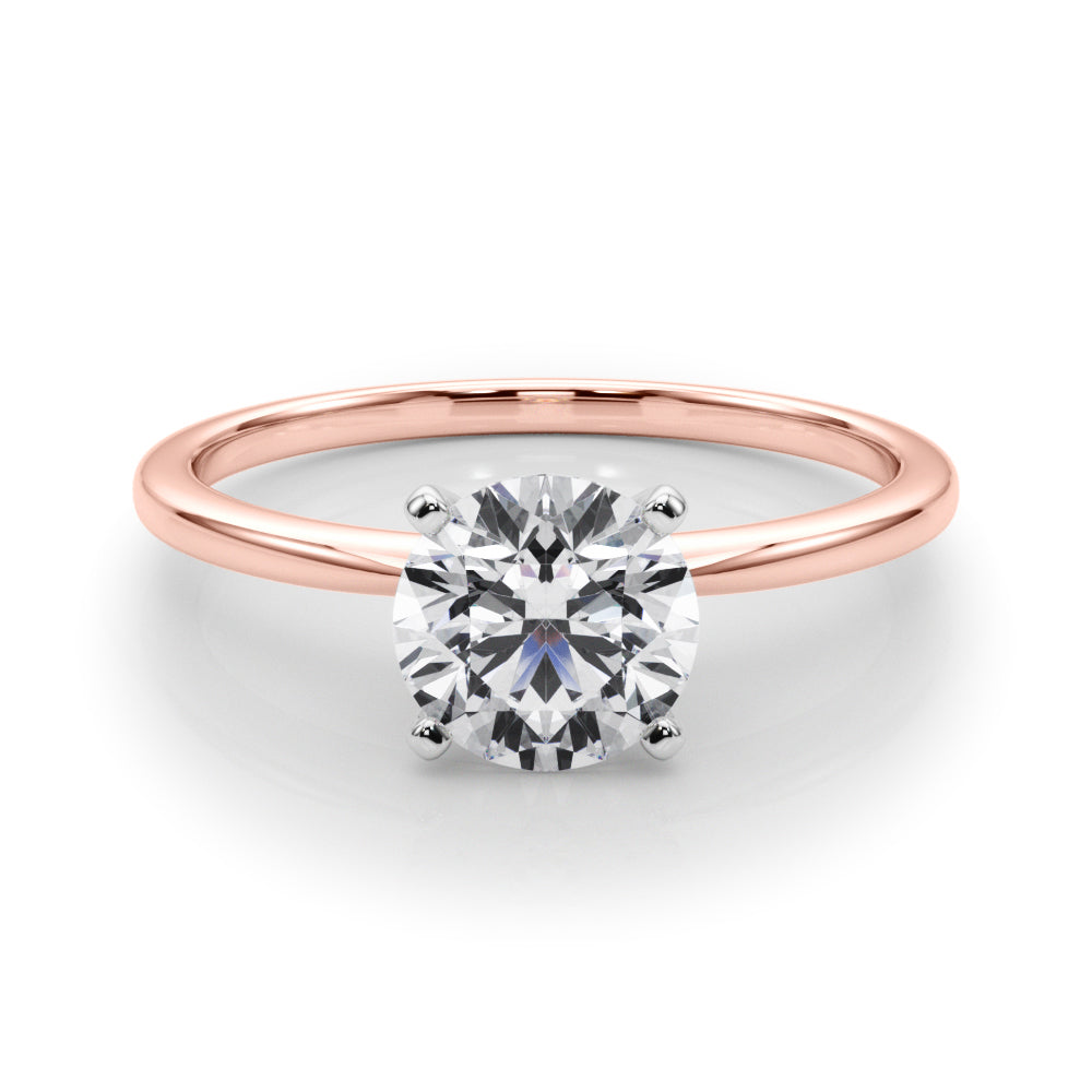 2 CT. Round-Cut Diamond Solitaire Engagement Ring in 14K Rose Gold
