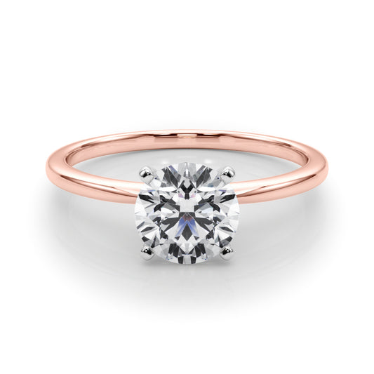 2 CT. Round-Cut Diamond Solitaire Engagement Ring in 14K Rose Gold