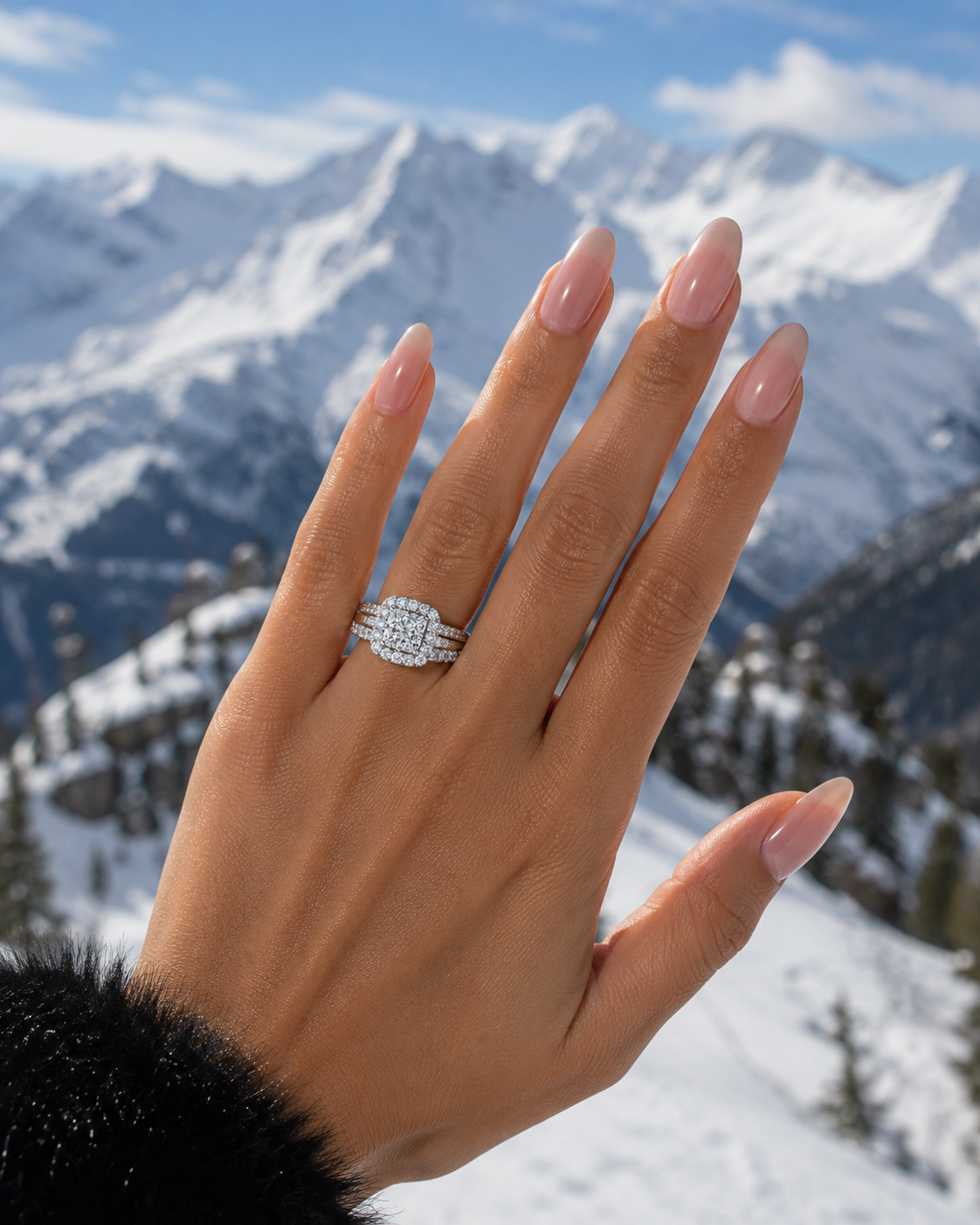 2.09CT. T.W. Princess-Cut Diamond Engagement Ring in 14K White Gold