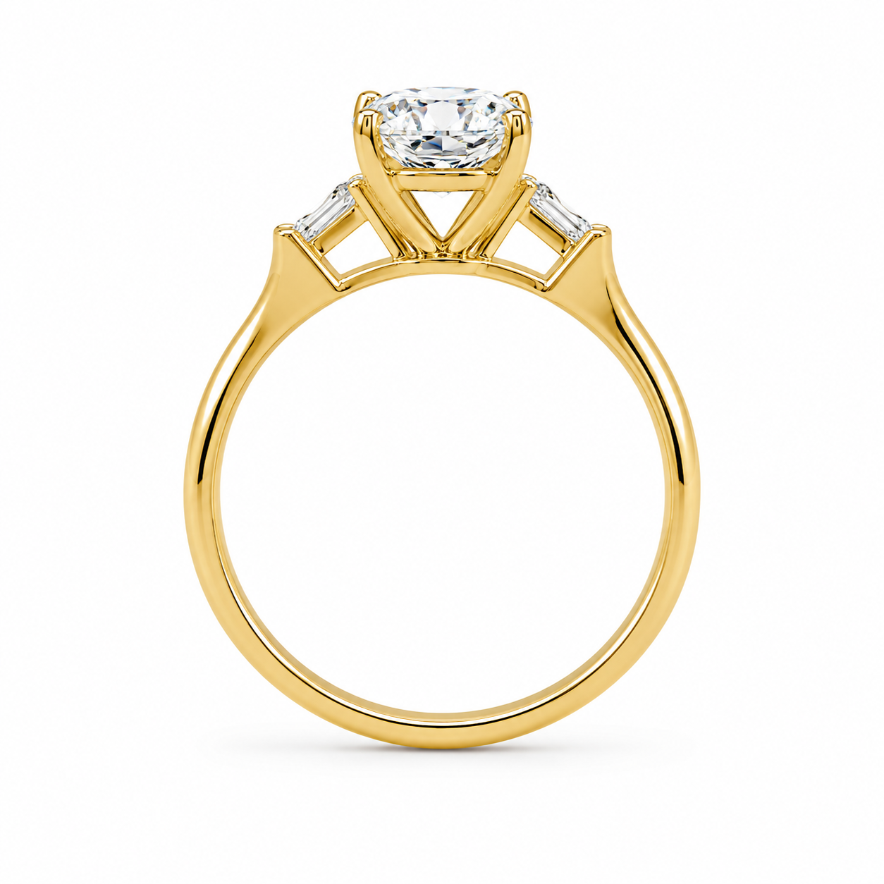 "The Celine" - 3.25 CT. Cushion-Cut Diamond Solitaire Engagement Ring in 14K Gold
