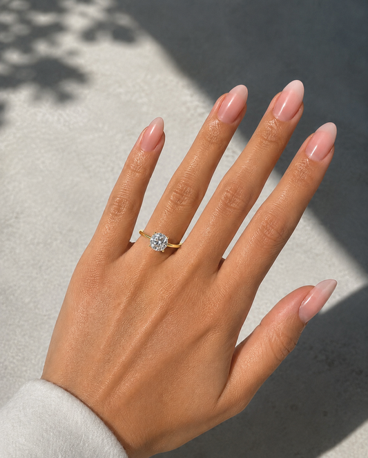 2 CT. Round-Cut Diamond Solitaire Engagement Ring in 14K Yellow Gold
