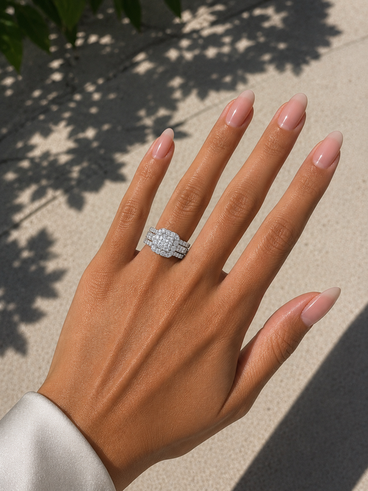 2.09CT. T.W. Princess-Cut Diamond Engagement Ring in 14K White Gold