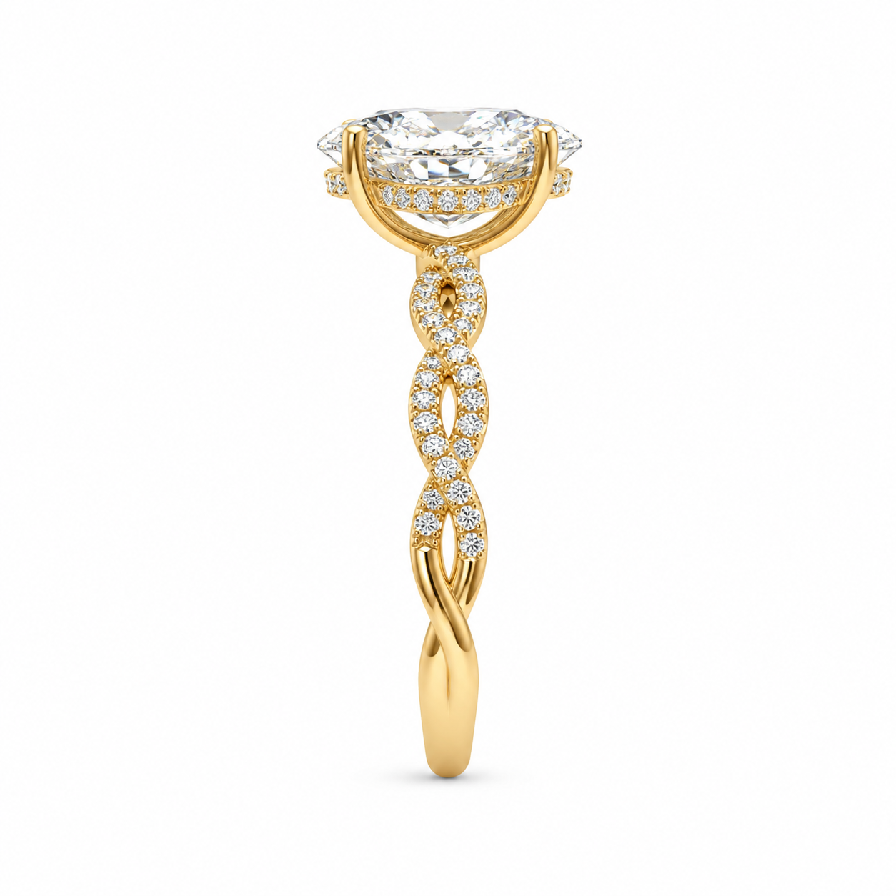 "The Olivia" - 4 CT. Oval-Cut Diamond Solitaire Engagement Ring in 14K Gold