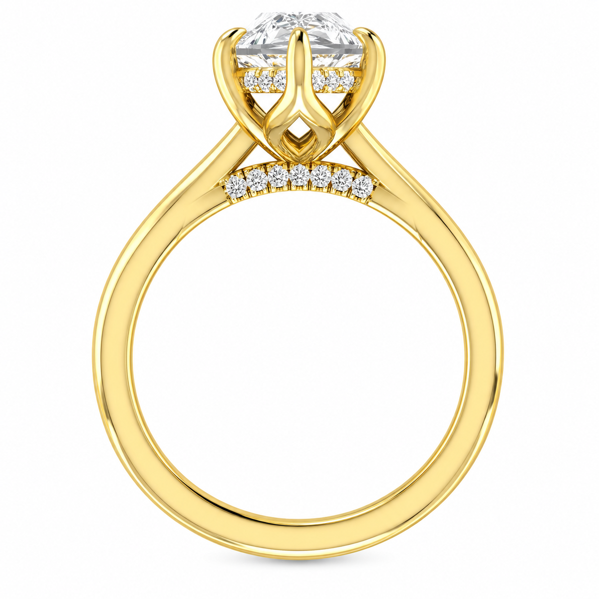 "The Margot" - 3 CT. Dutch Marquise-Cut Diamond Solitaire Engagement Ring in 14K Gold