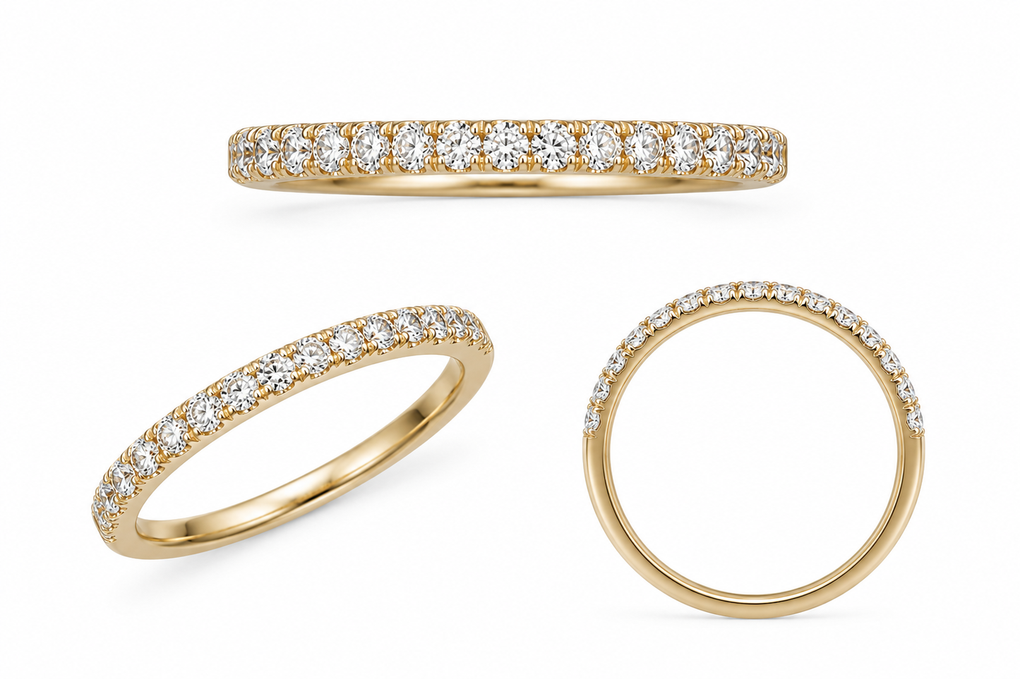 5 CT. Elongated Cushion-Cut Diamond Solitaire Engagement Ring in 14K Yellow Gold with Matching Band