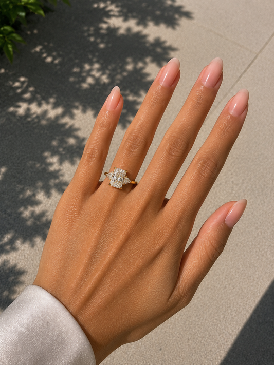 "The Celine" - 3.25 CT. Cushion-Cut Diamond Solitaire Engagement Ring in 14K Gold