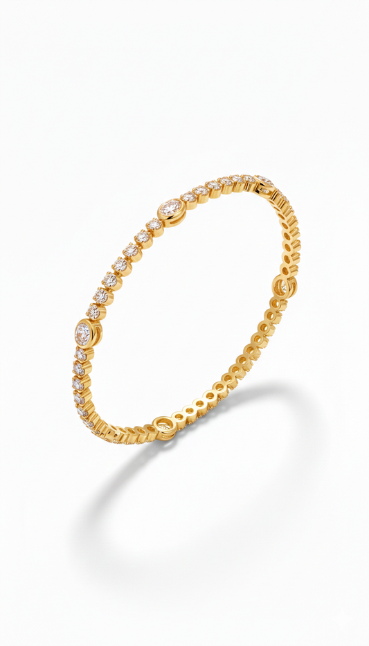 Diamond Tennis Bracelets with Round & Oval Cut Diamonds