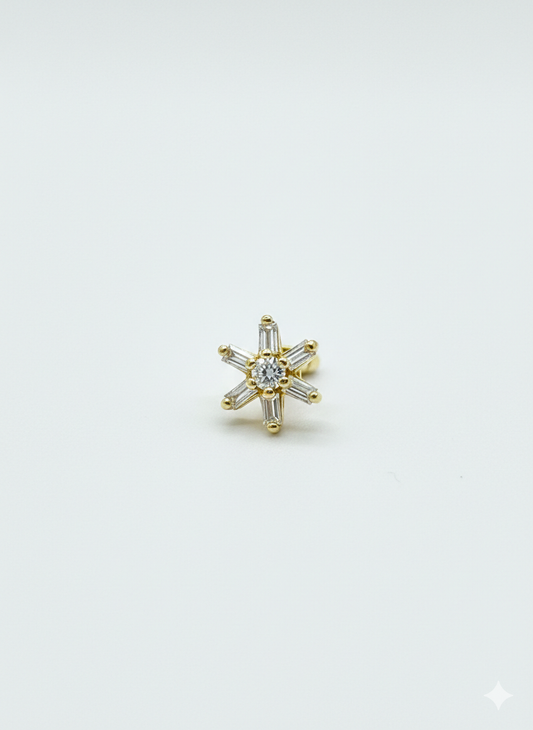 Diamond Nose Pin - 18K Gold
