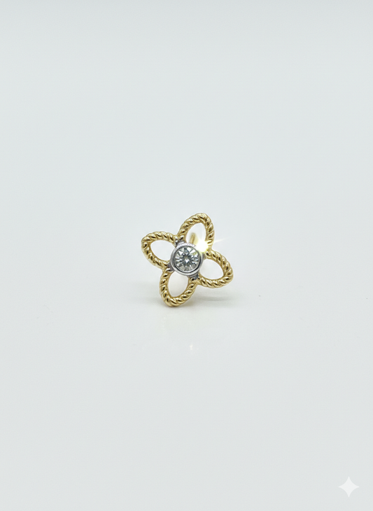 Diamond Nose Pin - 18K Gold