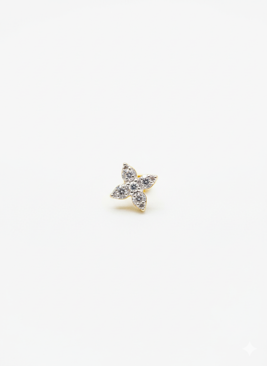 Diamond Nose Pin - 18K Gold