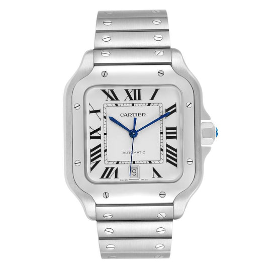 Cartier - Santos Silver Roman Dial Ref 4072/WSSA0018
