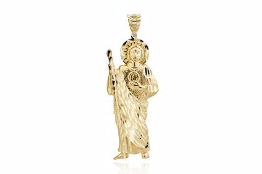 Gold Saint Jude Patron Saint of Hope Pendant Necklace