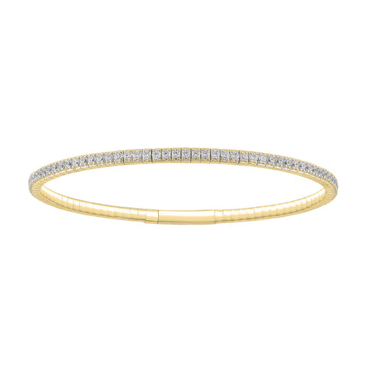 2 CT. T.W. Diamond Flexible Bangle in 14K Gold