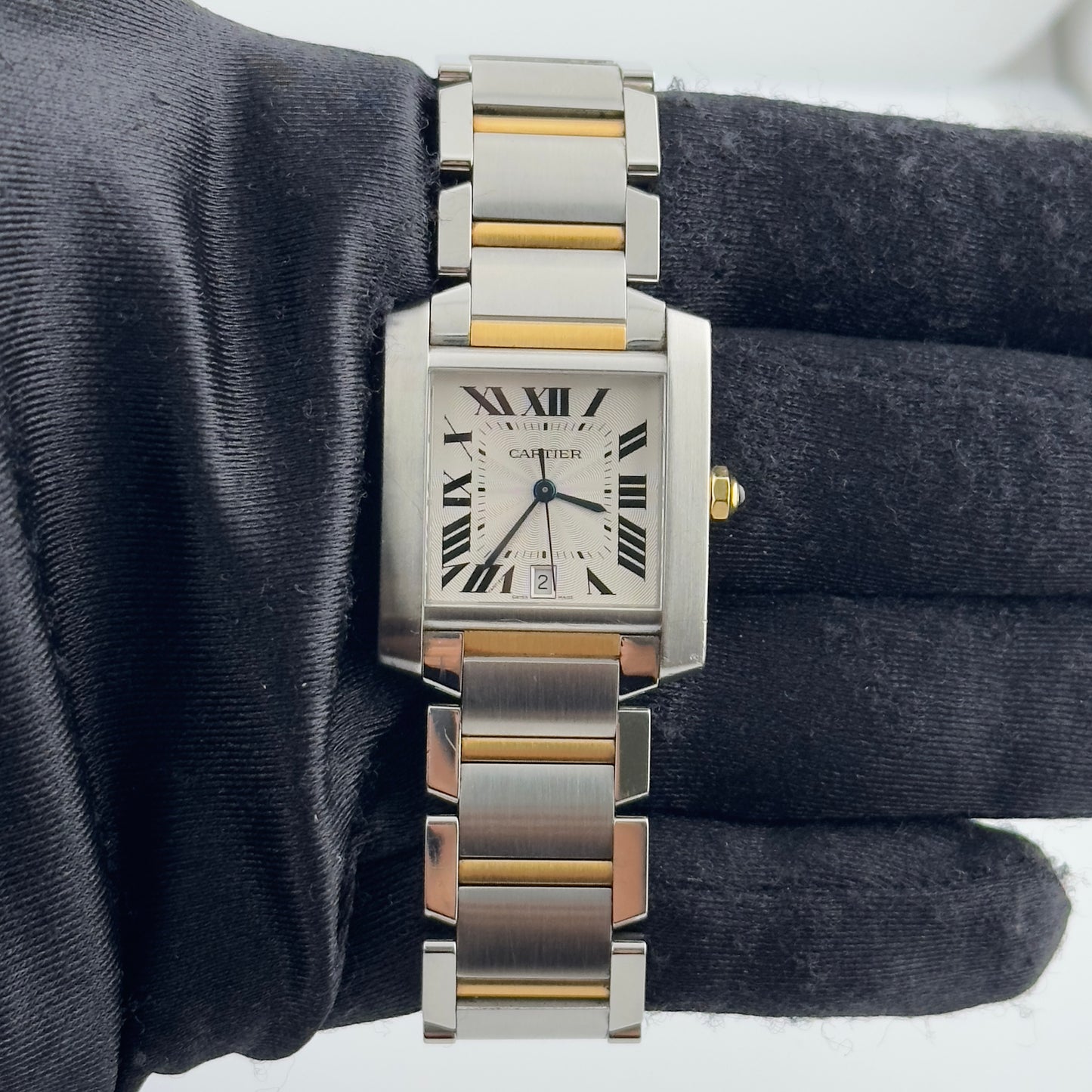 Cartier - Tank Francaise Silver Roman Dial Ref 2302