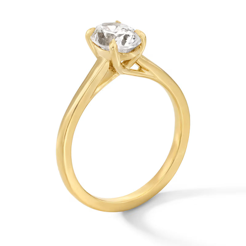 1 CT. Oval Diamond Solitaire Engagement Ring