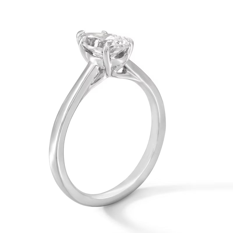 1 CT. Pear-Shaped Diamond Solitaire Engagement Ring in 14K White Gold