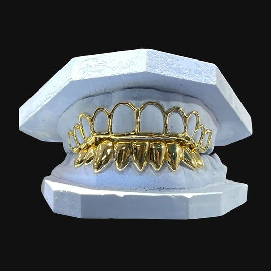 10 Top | 10 Bottom Grillz - 10 Open Face 10 Solid