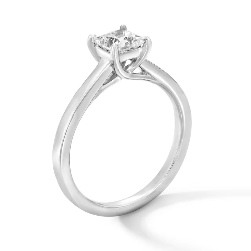 1 CT. Princess-Cut Diamond Solitaire White Gold Engagement Ring