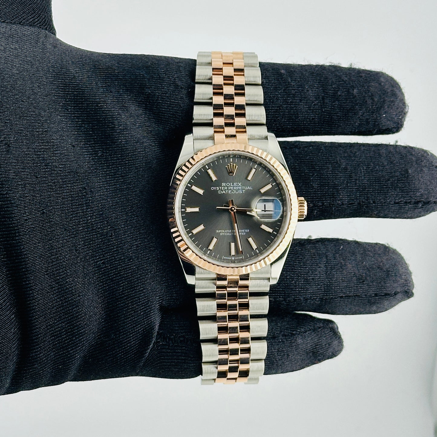 Rolex - Datejust Dark Rhodium Index Dial on Jubilee Ref 126231