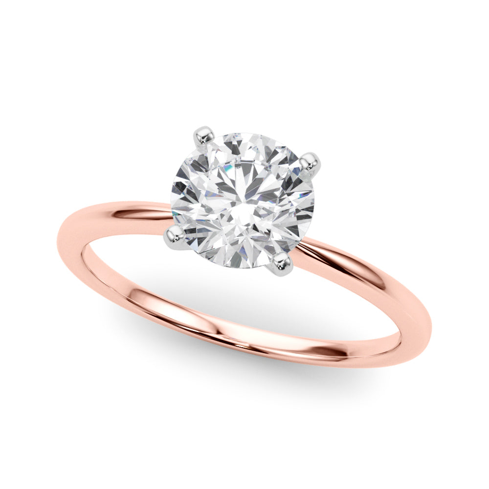 2 CT. Round-Cut Diamond Solitaire Engagement Ring in 14K Rose Gold