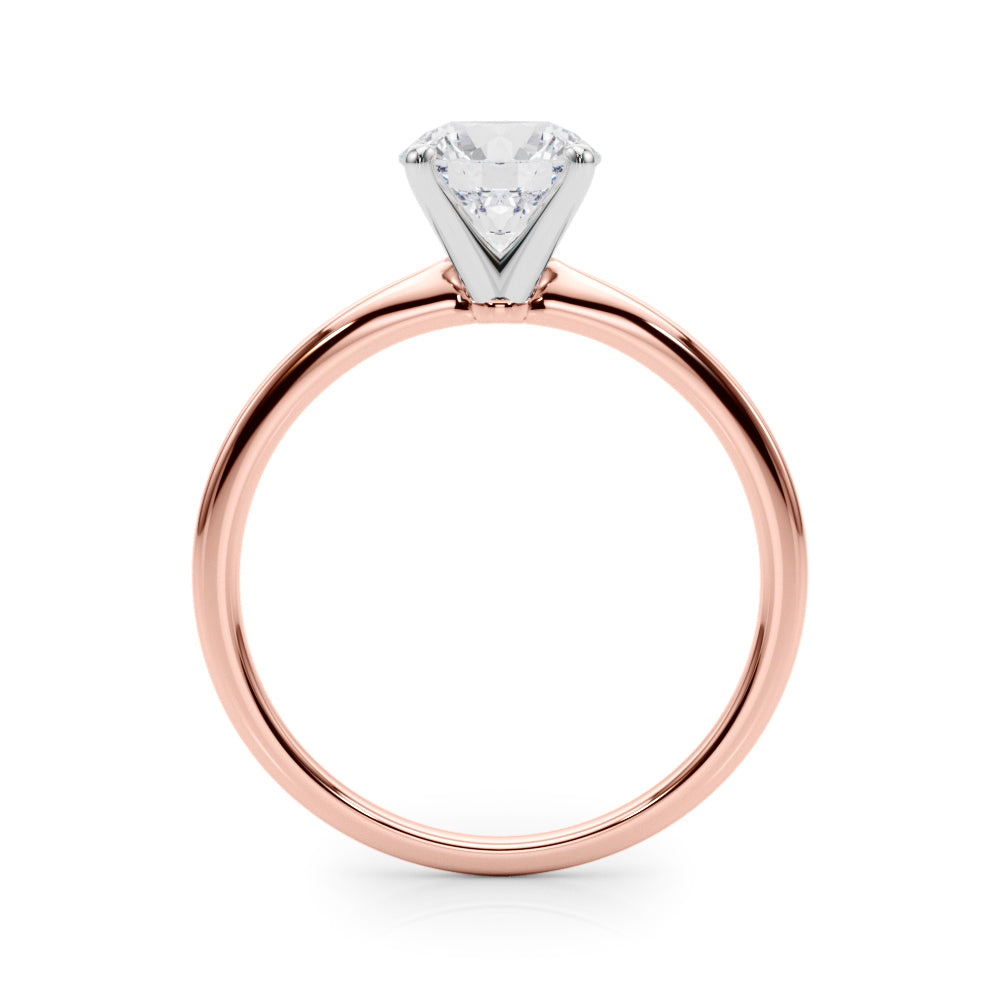 2 CT. Round-Cut Diamond Solitaire Engagement Ring in 14K Rose Gold