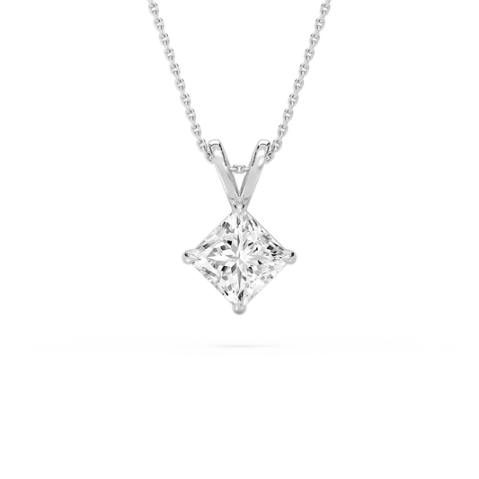 2 ctw Princess Diamond Double Bail Pendant