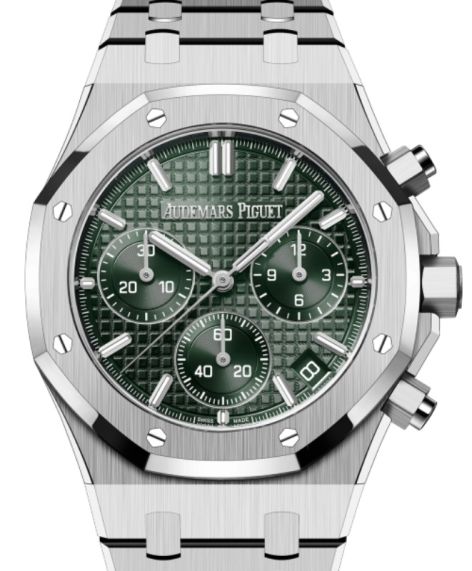 Audemars Piguet - Royal Oak Chrono Green Dial on Steel Ref 26240ST.OO.1320ST.08