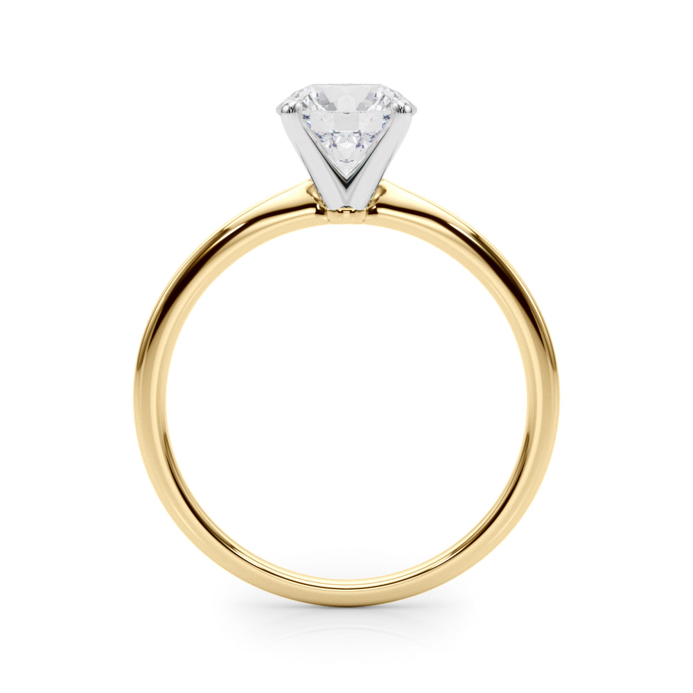 2 CT. Round-Cut Diamond Solitaire Engagement Ring in 14K Yellow Gold