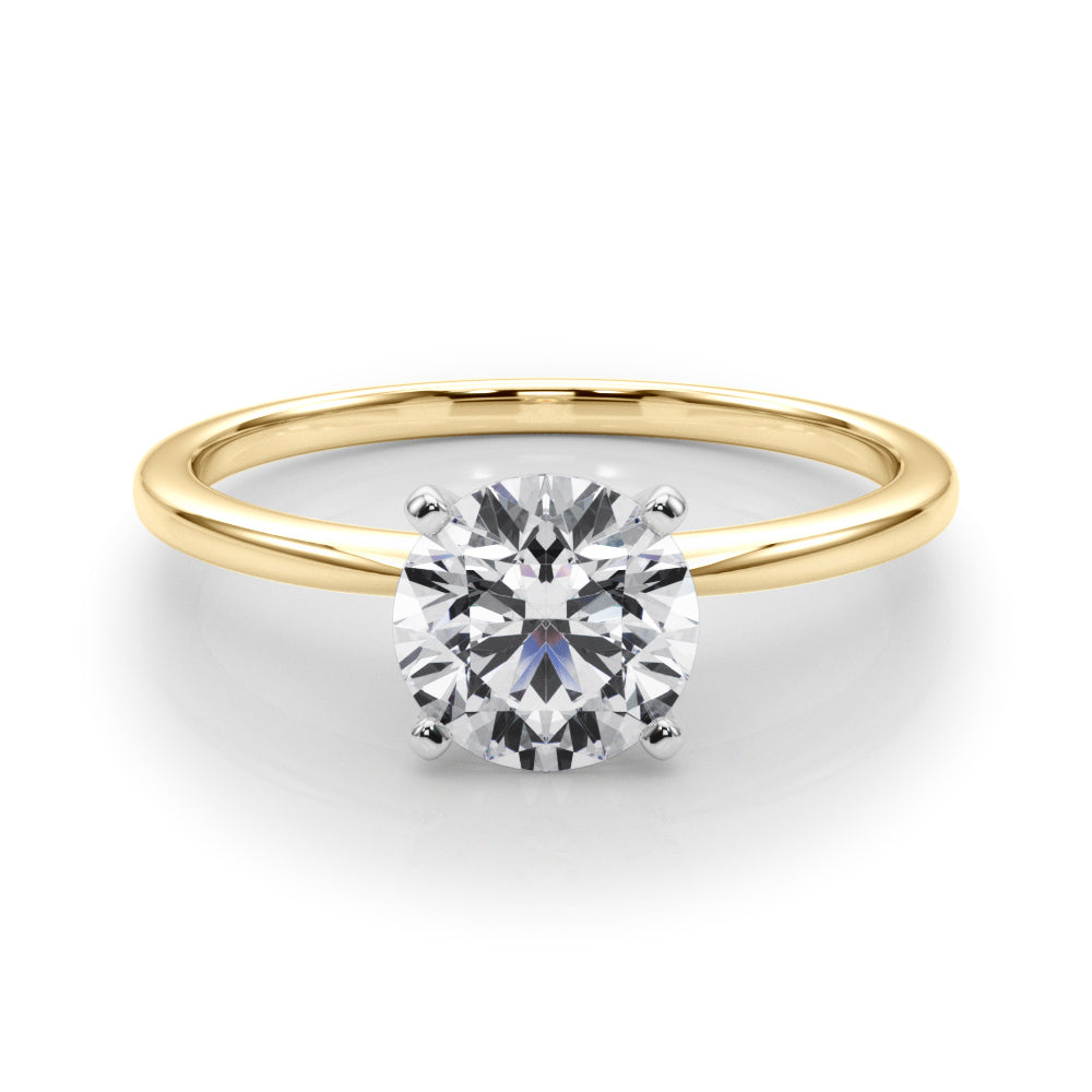 2 CT. Round-Cut Diamond Solitaire Engagement Ring in 14K Yellow Gold