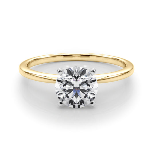 2 CT. Round-Cut Diamond Solitaire Engagement Ring in 14K Yellow Gold